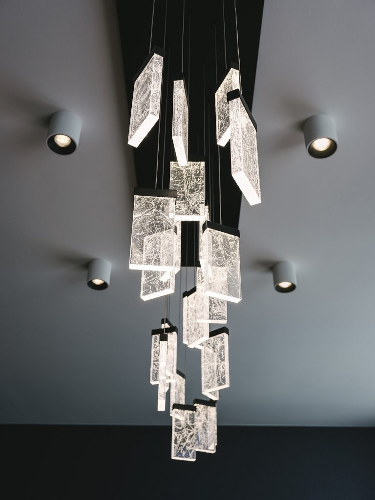 Andaz Vienna Interior Design by archisphere detail hanging lamps photo copyright by Christof Wagner