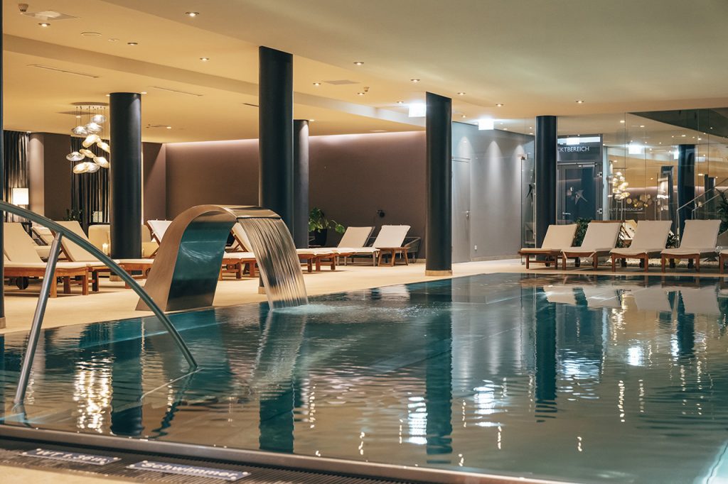 Indoor Swimming Pool designed by Archisphere architects and interior designers at Balance Resort Stegersbach photo copyright by christof wagner