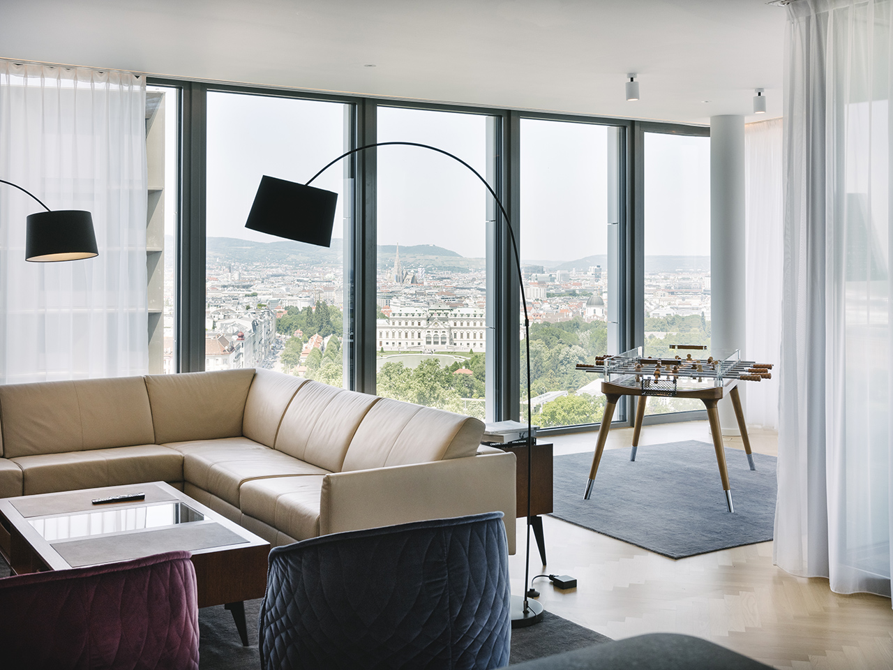 Luxury penthouse interior architecture by archisphere featuring hotel andaz vienna am belvedere photo copyright christof wagner