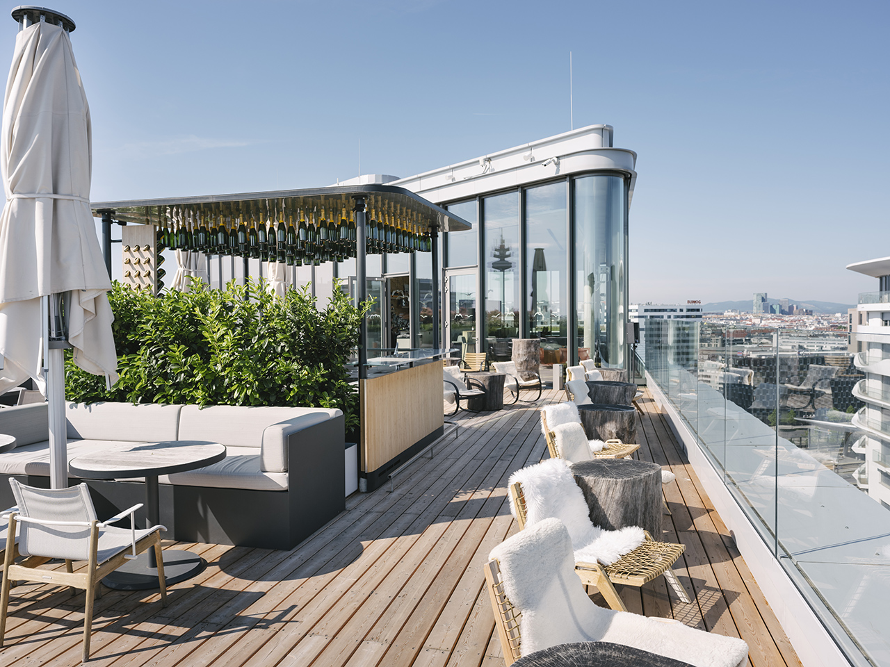 Rooftop Bar Aurora Interior Design Vienna Archisphere