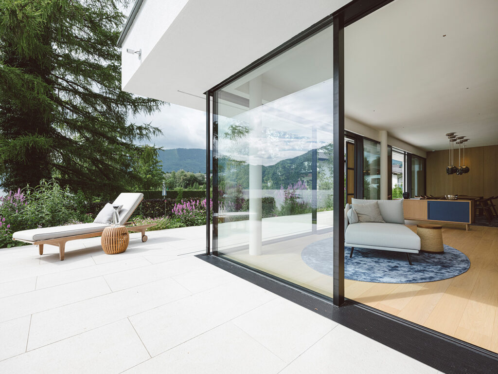 Terrasse of an austrian lake house architecture and Interior design by archisphere photocopyright cristof wagner